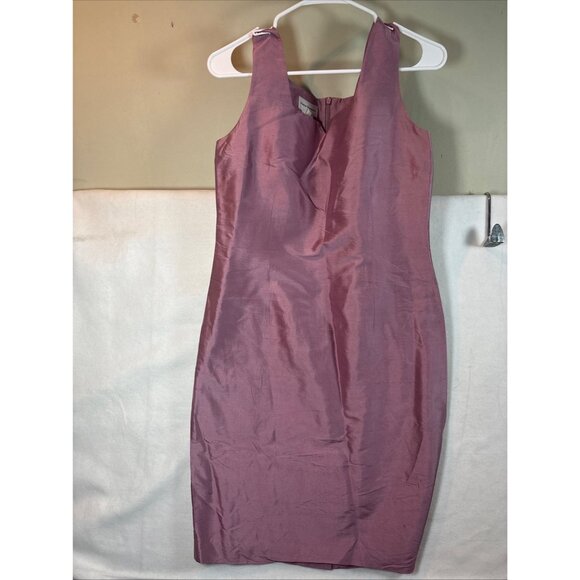 Vintage Rona Rowan Pink Silk Dress & Jacket Size 10 - Picture 6 of 16